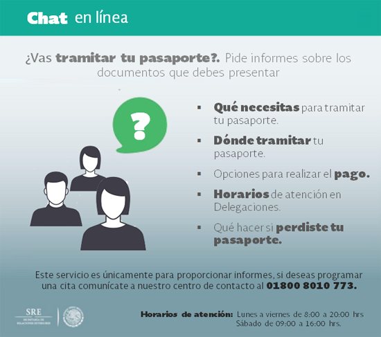 Chat en Línea para Pedir Información Sobre Pasaportes y Documentos en México