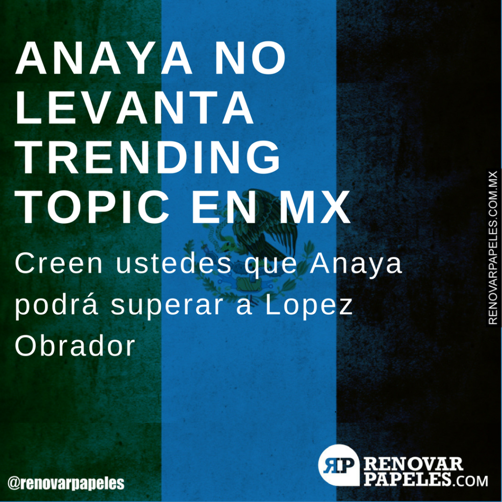 Anaya no Levanta se Vuelve Trending Topic en Todo México