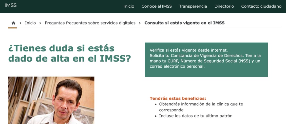 Vigencia IMSS